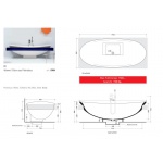 Flaminia IO Wanna stojąca193 cm Biała IO84 