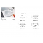  Flaminia IO Umywalka 60x55xh28 cm wpuszczana w blat biała IO4260