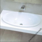 Flaminia Io Umywalka 75 x 45 x h 28cm wpuszczana w blat biała IO4275