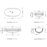 Flaminia Io Umywalka 90 x 55 x h 29cm biała wpuszczana w blat IO4290 