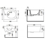 Flaminia Mini Link Bidet wiszący 48,5 cm biały 5065