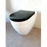   Flaminia Link Miska WC stojąca 560x360 mm Biała z deską zwykłą Czarną LK117 5051CW02NER Tylko 1 komplet w takiej cenie! WYPRZEDAŻ EKSPOZYCJI!!