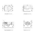      Flaminia Link Miska Wc wisząca bez deski sedesowej 36x56 cm Czarny 5051/WCNER WYPRZEDAŻ MAGAZYNOWA!!