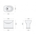 Flaminia Madre Bidet stojący biały mat MA217LAT