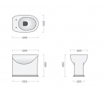 Flaminia Madre Miska WC Stojąca bez kołnierza GoClean® biały mat MA117GLAT