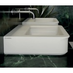 Flaminia Madre Umywalka stawiana na blat/ścienna 75x50 cm biały mat MA75LLAT