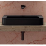 Flaminia Madre Umywalka stawiana na blat/ścienna 75x50 cm czarna MA75LNER