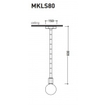 Flaminia Make-Up Lampa ceramiczna wisząca 80 cm MKL80