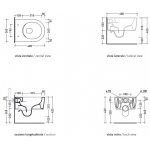 Flaminia MiniLink Miska Wc wisząca bez kołnierza 48,5x36 cm Biały 5064G