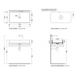 Flaminia Miniwash Umywalka stawiana na blat/wisząca 75 cm biała MWL75