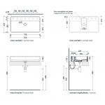 Flaminia Miniwash Umywalka stawiana na blat 75 cm biała MW75PR