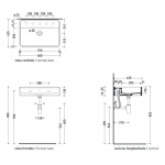 Flaminia Miniwash Umywalka stawiana na blat/wisząca 60 cm biała MW60S