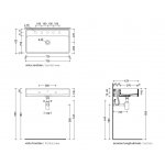 Flaminia Miniwash Umywalka ścienna/nablatowa 75x42 cm biały mat MW75SLAT