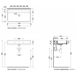 Flaminia Miniwash Umywalka wisząca 75 cm biała MW75S