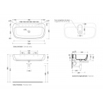 Flaminia Mono Umywalka Ścienna/Stawiana Na Blat 100cm biała MN100L