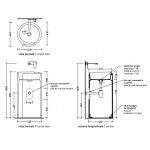 Flaminia Monoroll Umywalka przyścienna 44cm biała MR44P