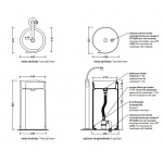 Flaminia Monoroll Umywalka wolnostojąca 44cm biała MR44C