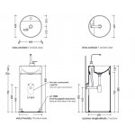 Flaminia MonoTwin Slim Umywalka jednootworowa przyścienna biała MTR42P