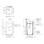Flaminia Monowash Umywalka przyścienna 40cm biała MW40P