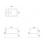 Flaminia Nile Bidet wiszący 54 cm biały NL218