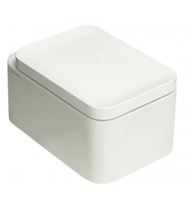 Flaminia Nile Miska Wc wisząca bez kołnierza z deską wolnoopadającą 54x35 cm latte Nl118GLAT+NLCW03LAT