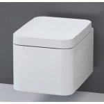 Flaminia Nile Miska Wc wisząca bez kołnierza z deską wolnoopadającą 54x35 cm latte Nl118GLAT+NLCW03LAT