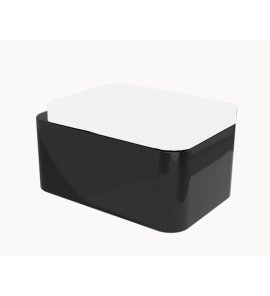 Flaminia Nile Miska WC wisząca bez deski sedesowej, bez kołnierza black NL118GNE