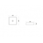 Flaminia Nile Umywalka Stawiana na blat 40 cm biała NL40A