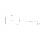 Flaminia Nile Umywalka Stawiana na blat 62 cm biała NL62A