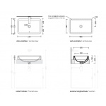 Flaminia Nile Umywalka wpuszczana w blat 62x40 cm biała NL62INC