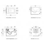  Flaminia Nile Wc wiszący bez kołnierza 54 cm biały NL118G