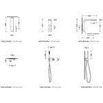 Flaminia Noke Bateria Natryskowa Ścienna Wraz z Deszczownicą Chrom NK3260