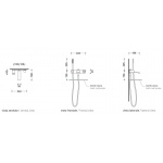 Flaminia Noke Bateria Wannowa Ścienna Chrom NK3290