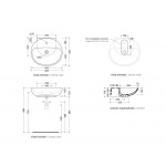Flaminia Nuda Umywalka ścienna/stawiana na blat 60cm biała 5083