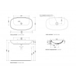 Flaminia Nuda Umywalka ścienna/stawiana na blat 95cm biała 5082