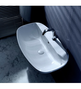 Flaminia Nuda Umywalka ścienna owalna 61x39,5 cm Biały ND60PR 