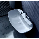 Flaminia Nuda Umywalka ścienna owalna 61x39,5 cm Biały ND60PR 