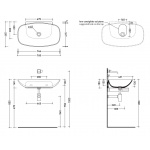 Flaminia Nuda Umywalka ścienna owalna 76x44,5 cm Biały ND75L 