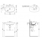 Flaminia Nuda Umywalka ścienna owalna 61x39,5 cm Biały ND60PR 