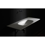 Flaminia Nuda Umywalka ścienna z półkami po bokach 120x48,5 cm Biały ND120L