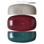 Flaminia Nuda Umywalka ścienna z półkami po bokach 120x48,5 cm Nuvola ND120LNUV