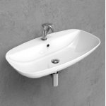 Flaminia Nuda Umywalka ścienna owalna 76x44,5x15 cm biały ND75PR