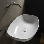 Flaminia Nuda Umywalka ścienna owalna 61x39,5 cm Biała ND60L