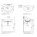 Flaminia Nuda Umywalka stawiana na blat 60x39 cm biała ND60A