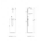 Flaminia One Bateria Natryskowna Ścienna Wraz z Deszczownicą Chrom 112550