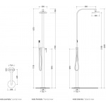 Flaminia One Bateria Natryskowa Wolnostojąca Chrom 112086 