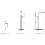 Flaminia One Bateria Umywalkowa Stojąca Chrom 113052/F
