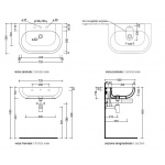 Flaminia Pass Umywalka Ścienna 72cm biała PS72L