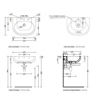 Flaminia Pass Umywalka Ścienna 62cm biała PS62L
