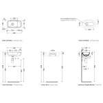 Flaminia Pass Umywalka stawiana na blat/ścienna 40x22 cm biała PS40LD